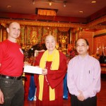 Master Lian Tzi present CAD$5000 donation to CMAT